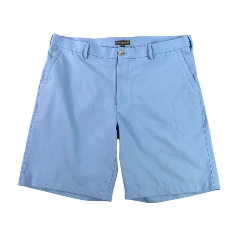 Peter Millar Golf Shorts Mens 38 Blue Crown Sport Performance MC0EB82 Solid
